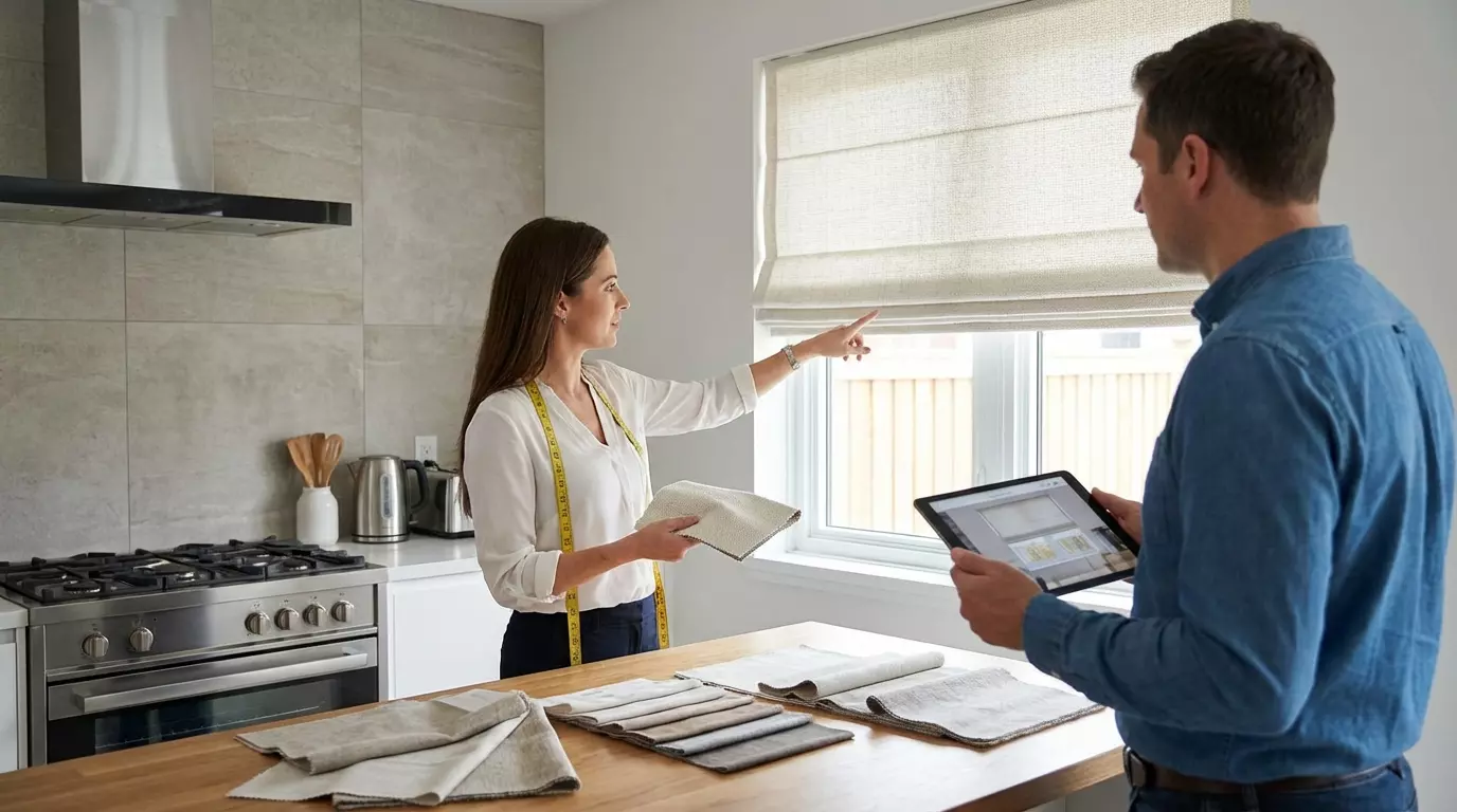 Raamdecoratie Vouwgordijnen voor keuken op maat
