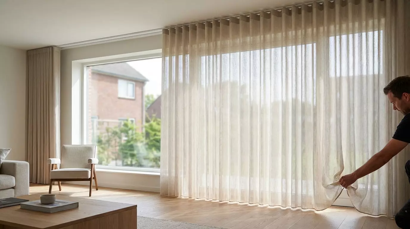 Raamdecoratie Wave plooi inbetweens op maat