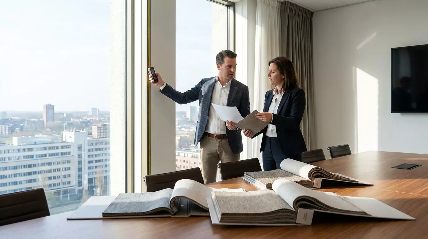 Raamdecoratie Zakelijke gordijnen op maat offerte