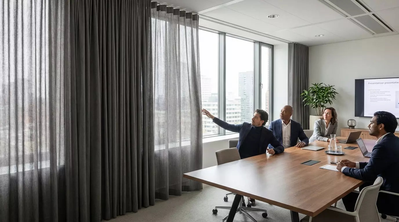 Raamdecoratie Zakelijke gordijnen