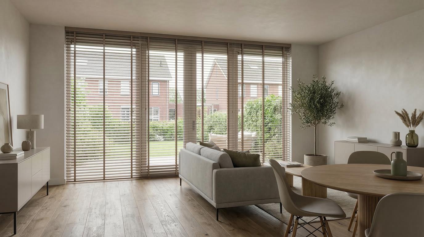 Jaloezieën geven je maximale controle over lichtinval en inkijk. Bij Kronos Wonen kies je aluminium, PVC, hout, bamboe of stof, met kleuren en lamelbreedtes die naadloos passen bij jouw woonstijl.
