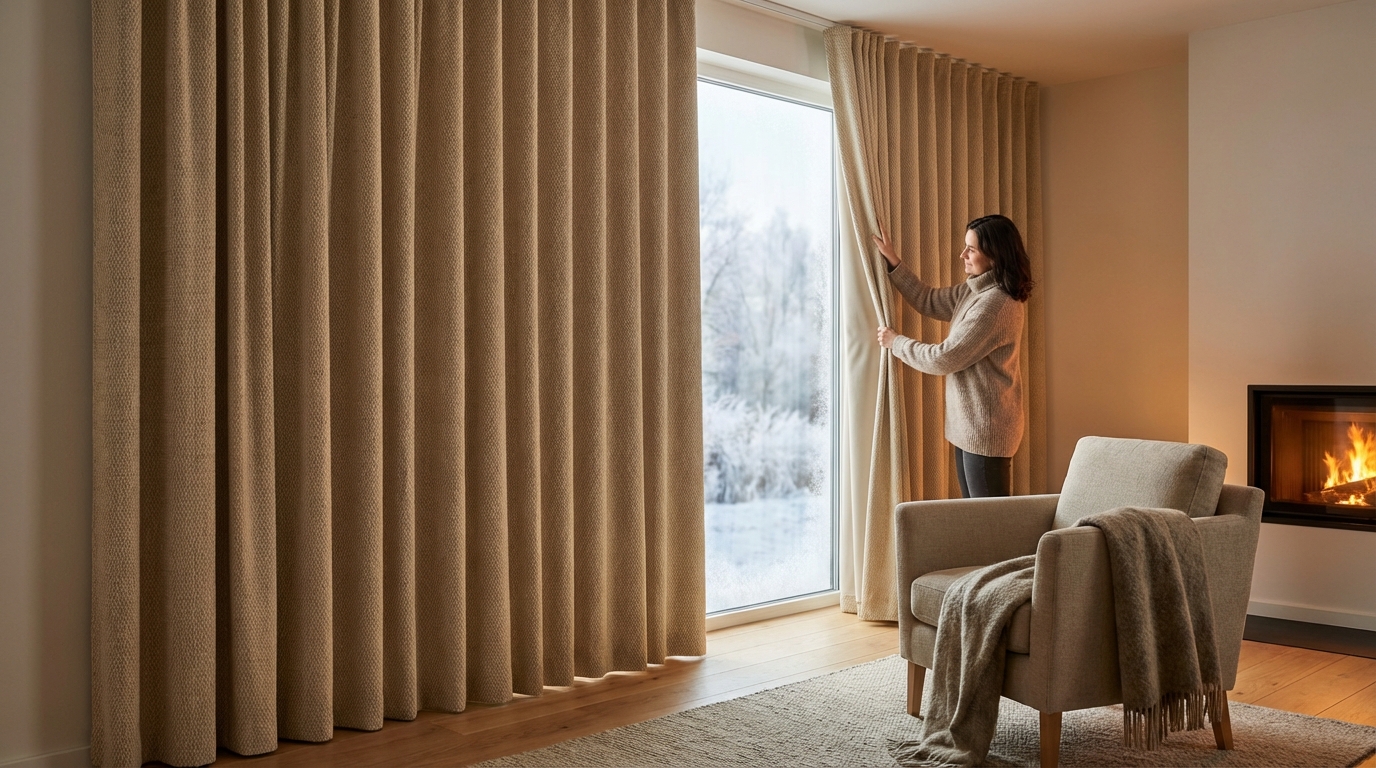 Raamdecoratie 8 tips om isolerende gordijnen slim in te zetten bij tocht en kou.