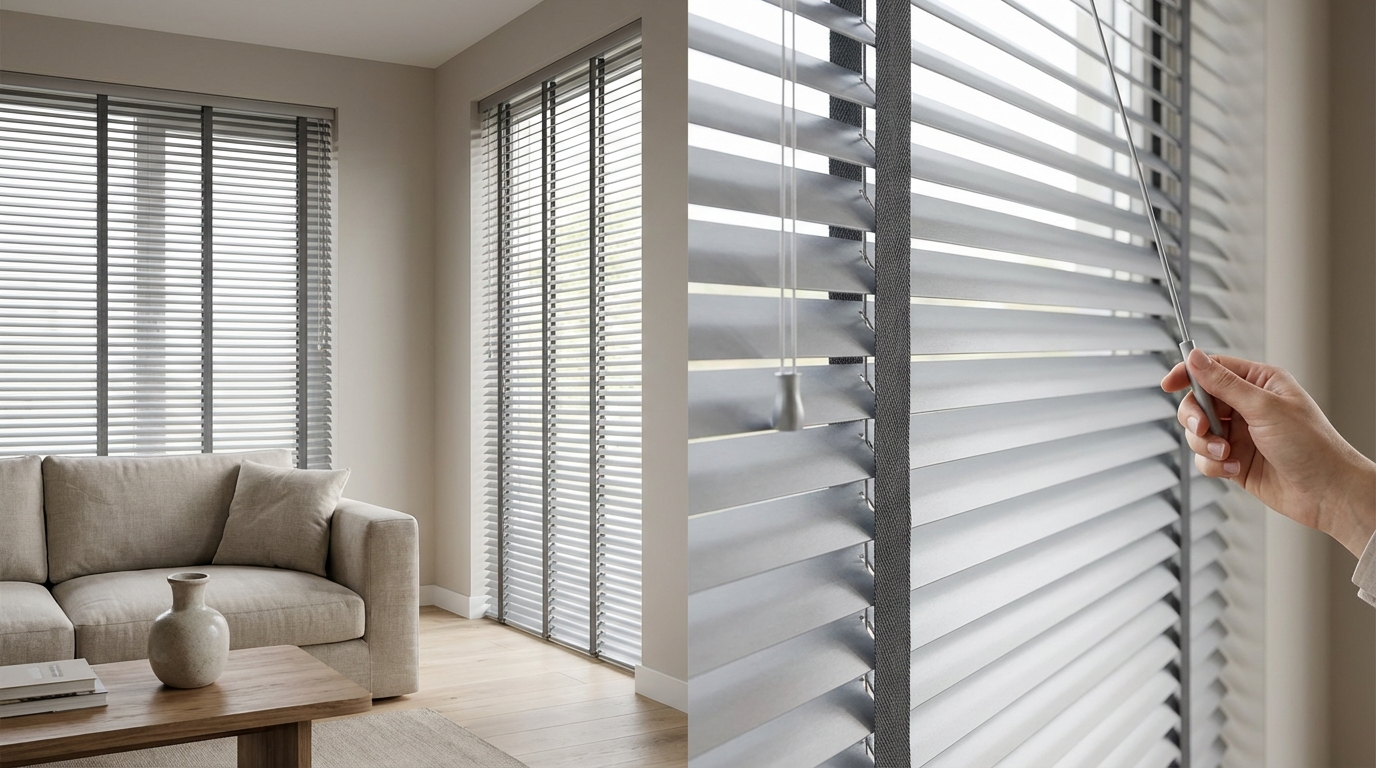 Raamdecoratie Aluminium jaloezie ladderband