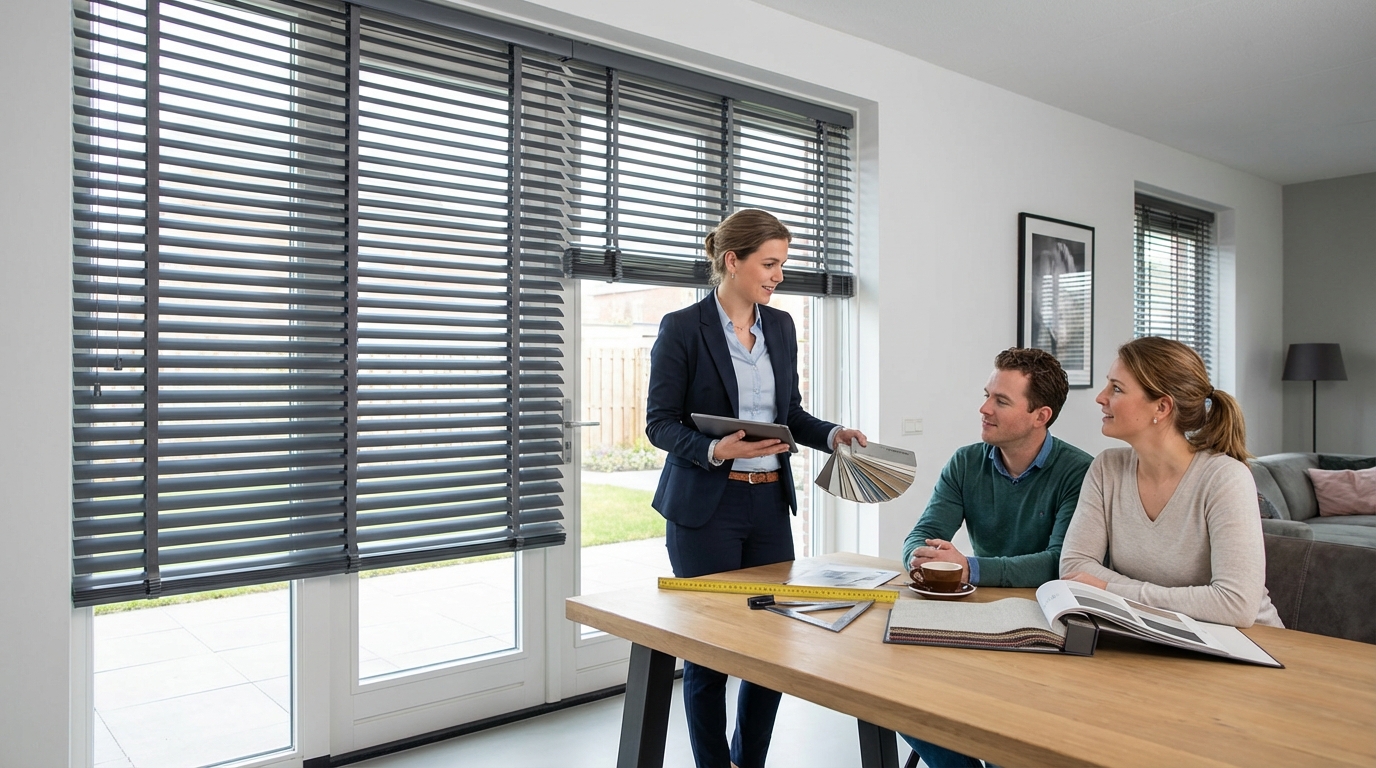 Raamdecoratie Aluminium jaloezieën op maat offerte