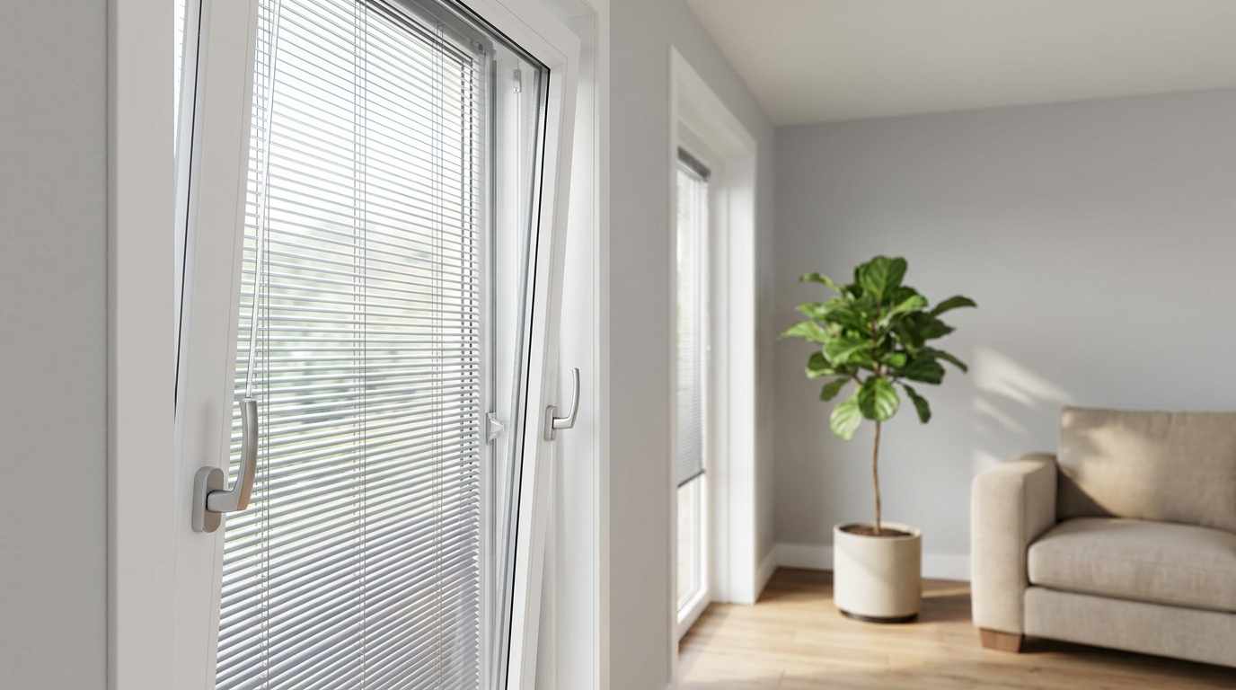 Raamdecoratie Aluminium jaloezieën voor draai kiep raam