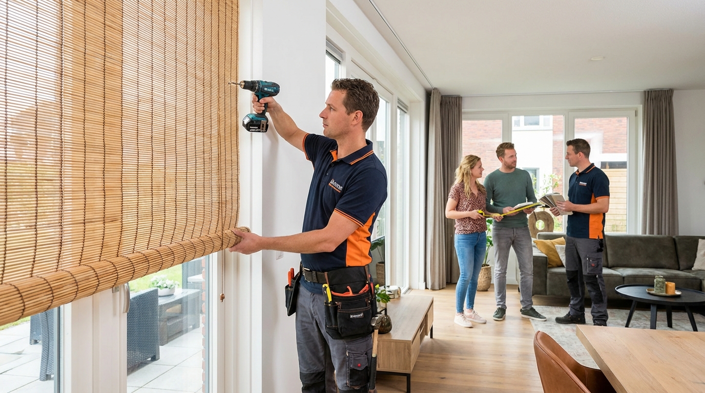 Raamdecoratie Bamboe jaloezieën inclusief montage