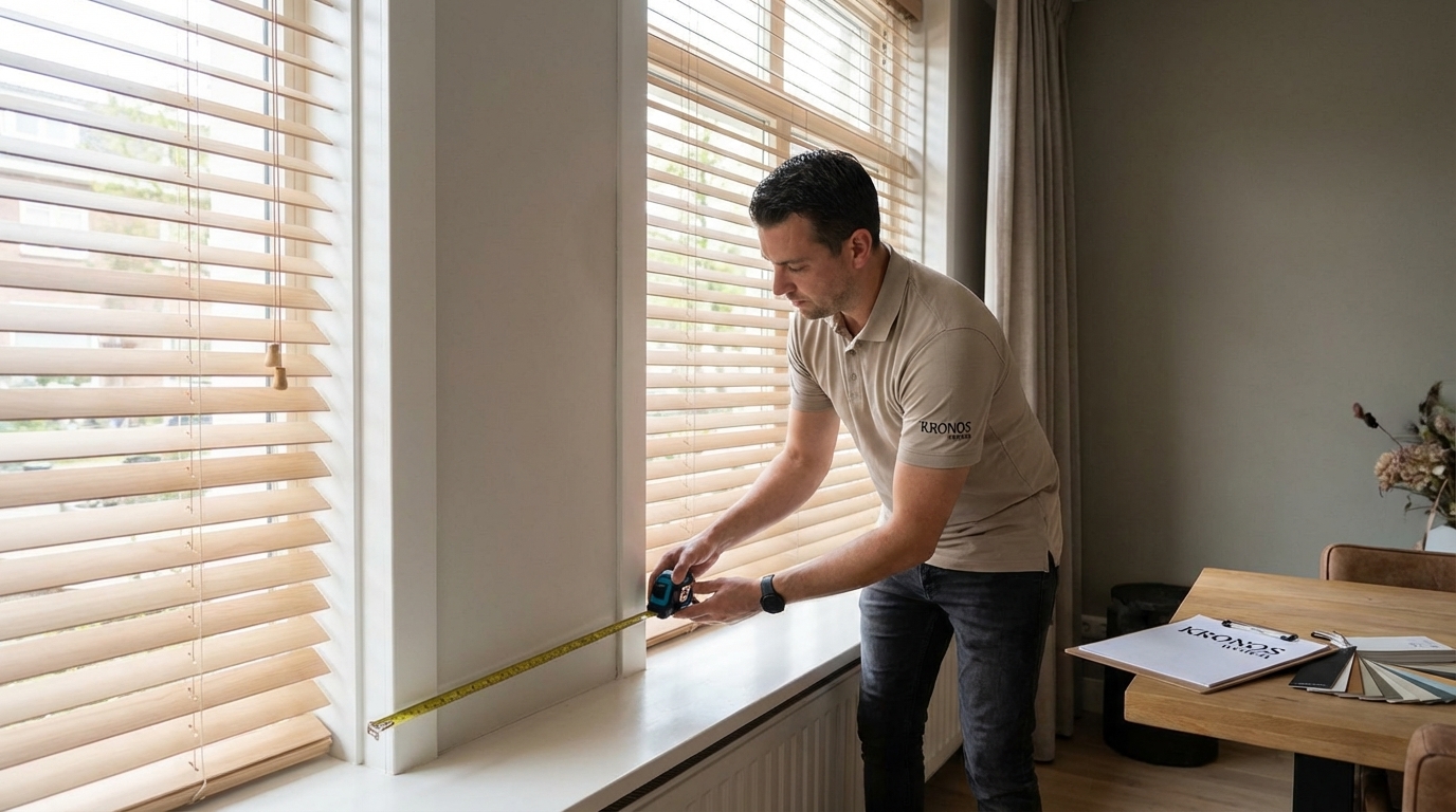 Raamdecoratie Basswood jaloezieën op maat