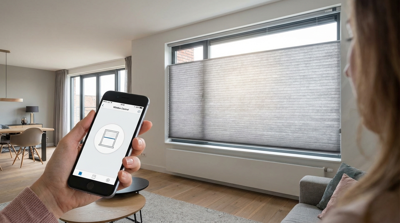Raamdecoratie Duette gordijn smart home