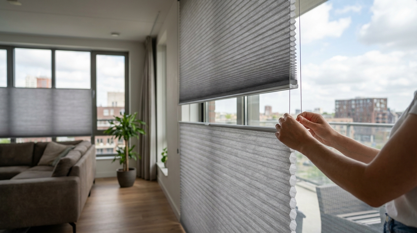 Raamdecoratie Duette lichtregeling