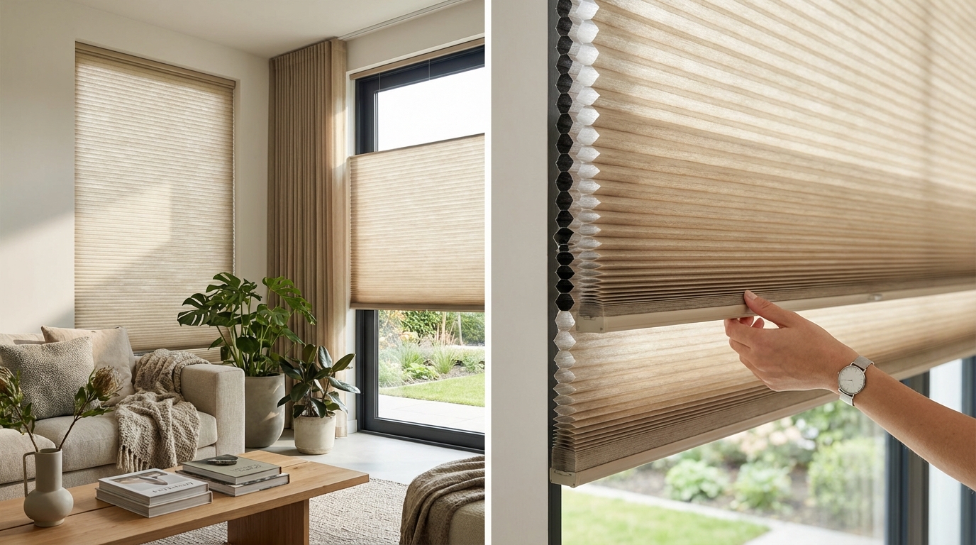 Raamdecoratie Duette shades honeycomb