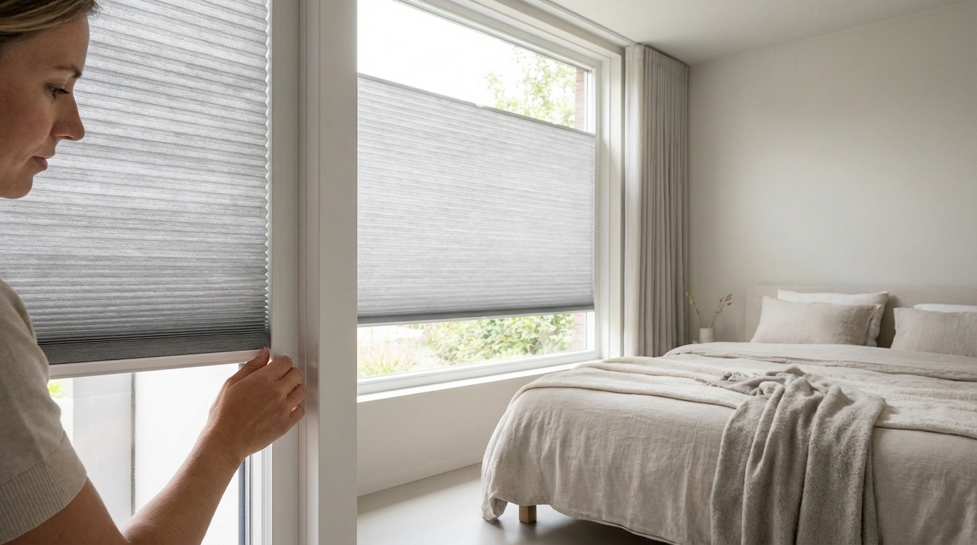 Raamdecoratie Duette shades zijgeleiding