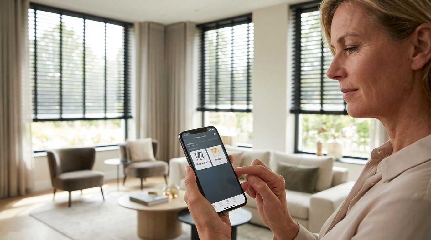 Raamdecoratie Elektrische jaloezieën bediening app