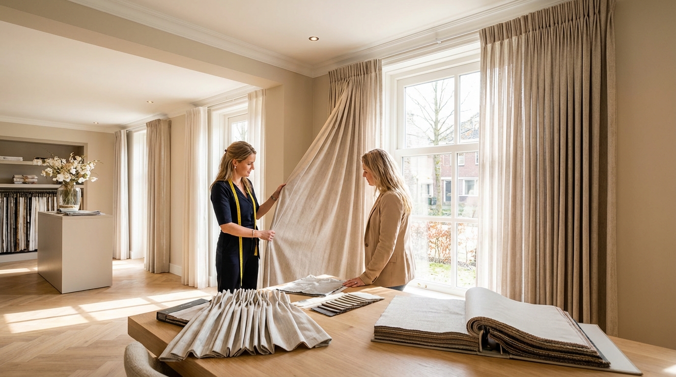 Raamdecoratie Gordijnen met plooi