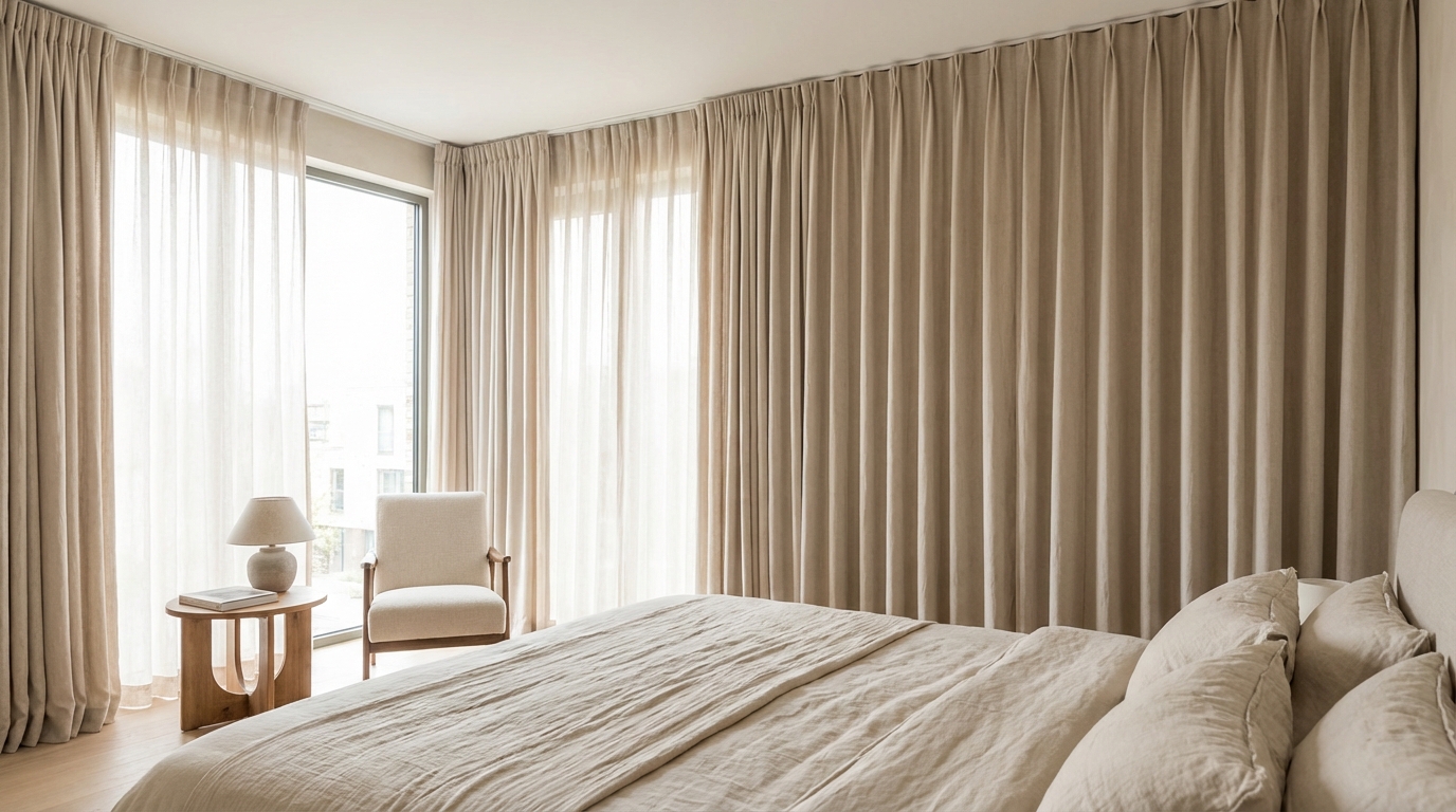 Raamdecoratie Gordijnen slaapkamer