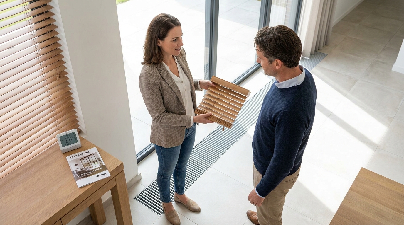 Raamdecoratie Hoe stem je jaloezieen af op vloerverwarming en isolerend glas?