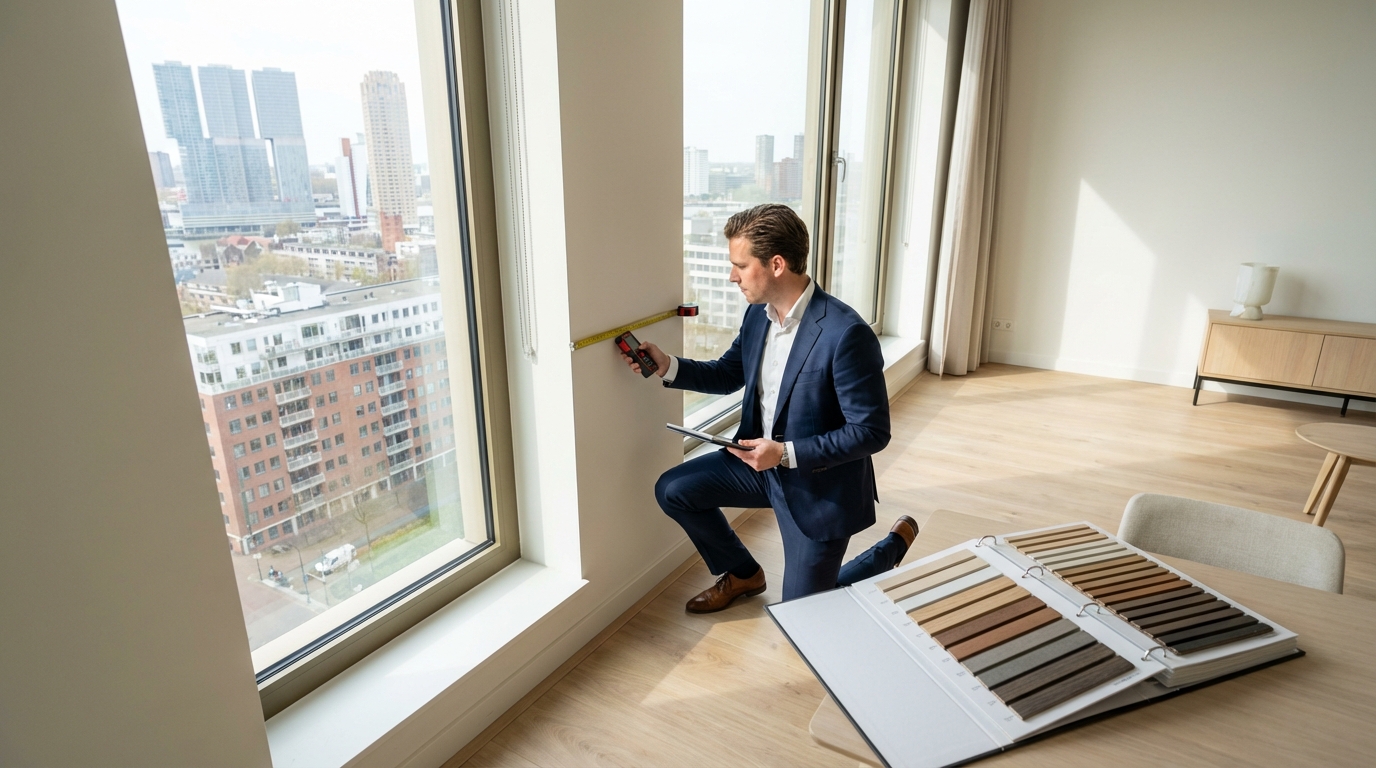 Raamdecoratie Jaloezieën inmeten service