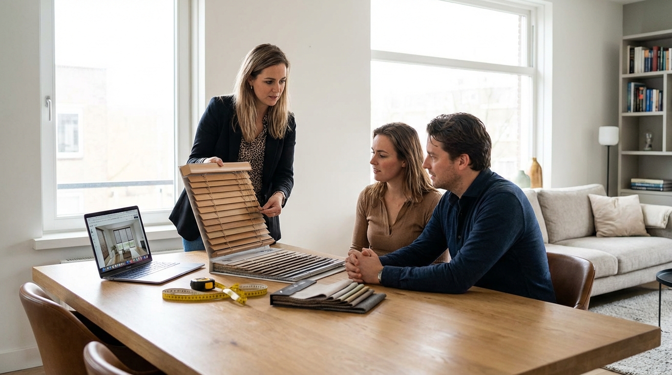 Raamdecoratie Jaloezieën op maat adviesgesprek