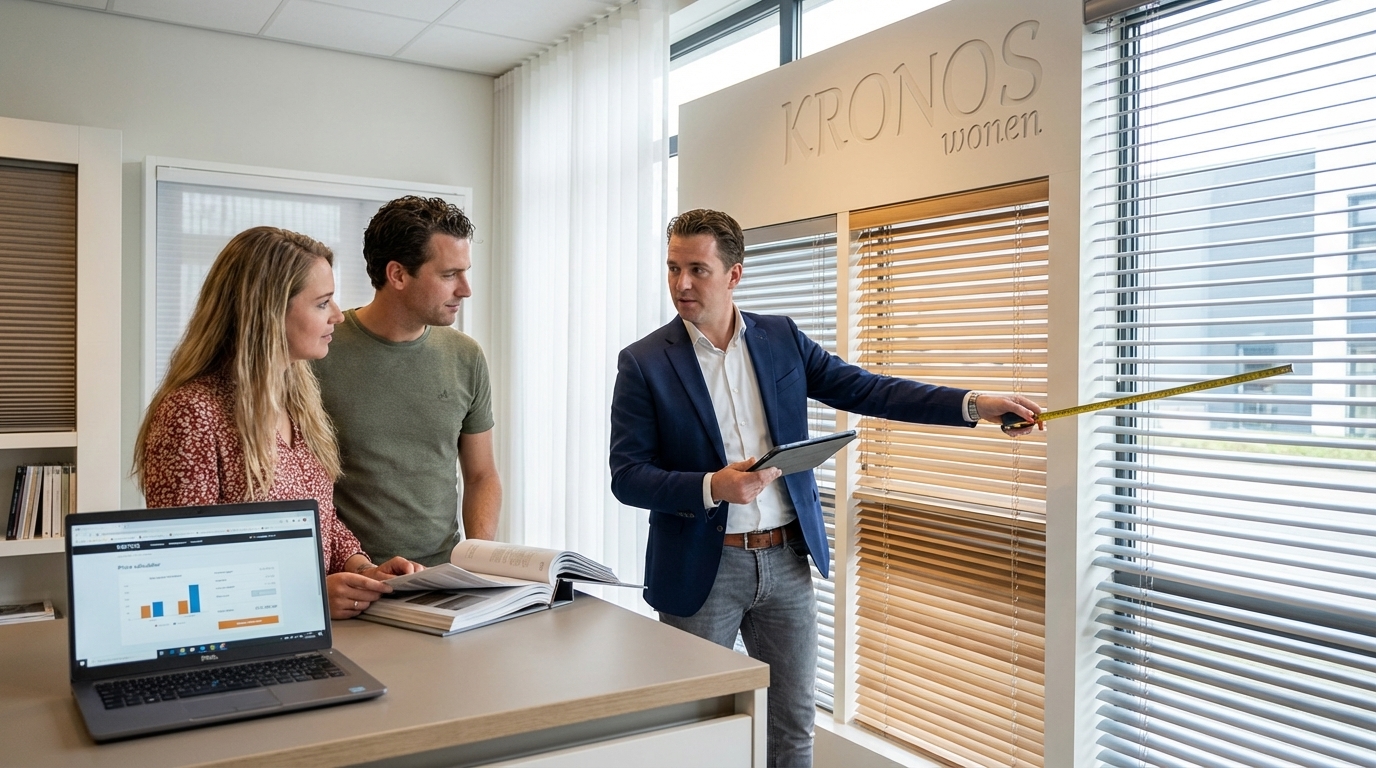 Raamdecoratie Jaloezieën op maat prijs berekenen
