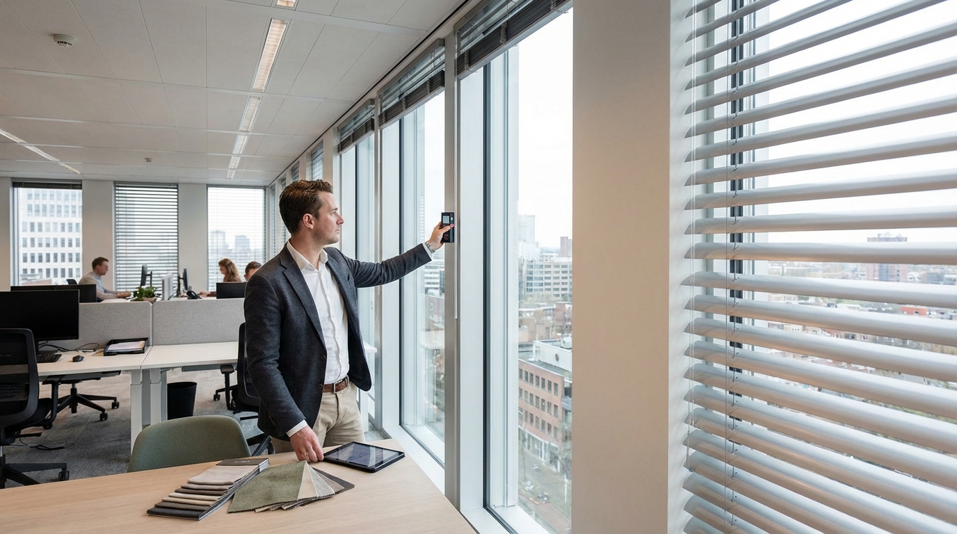 Raamdecoratie Jaloezieën op maat projectinrichting