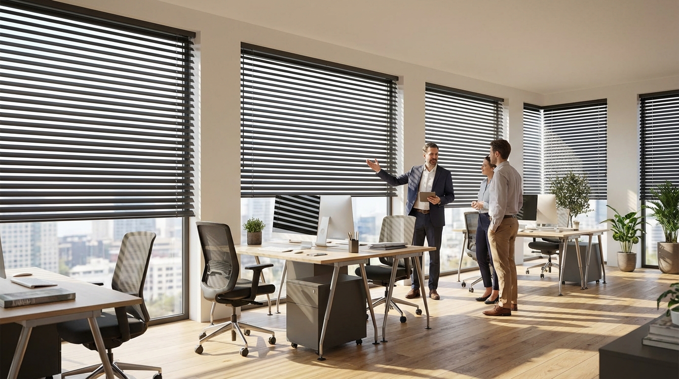 Raamdecoratie Jaloezieën projectinrichting