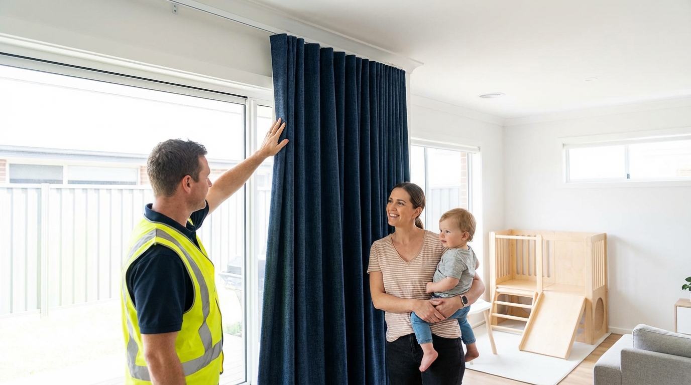 Raamdecoratie Overgordijnen kindveilig ophangsysteem