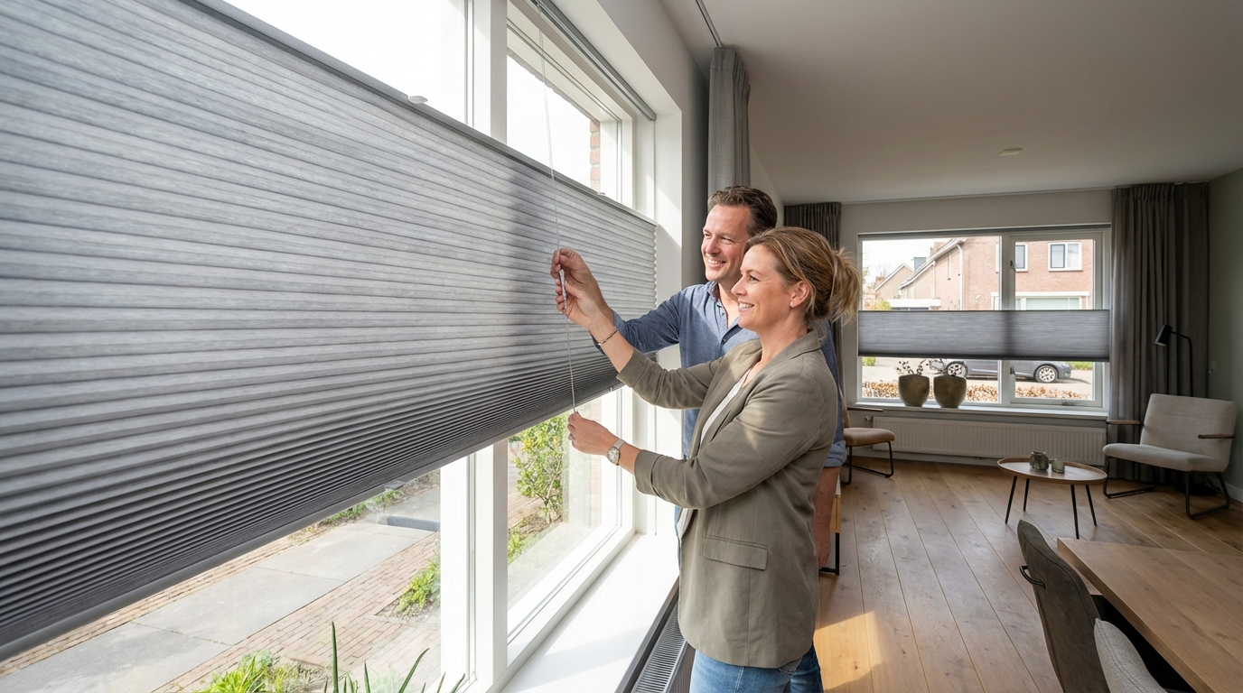 Raamdecoratie Plisse gordijn maatwerk