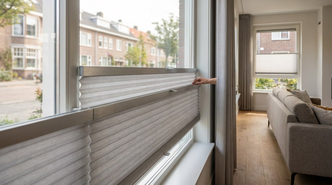 Raamdecoratie Plisse spanprofiel