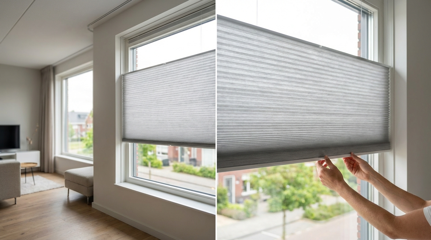 Raamdecoratie Plisse vrijhangend