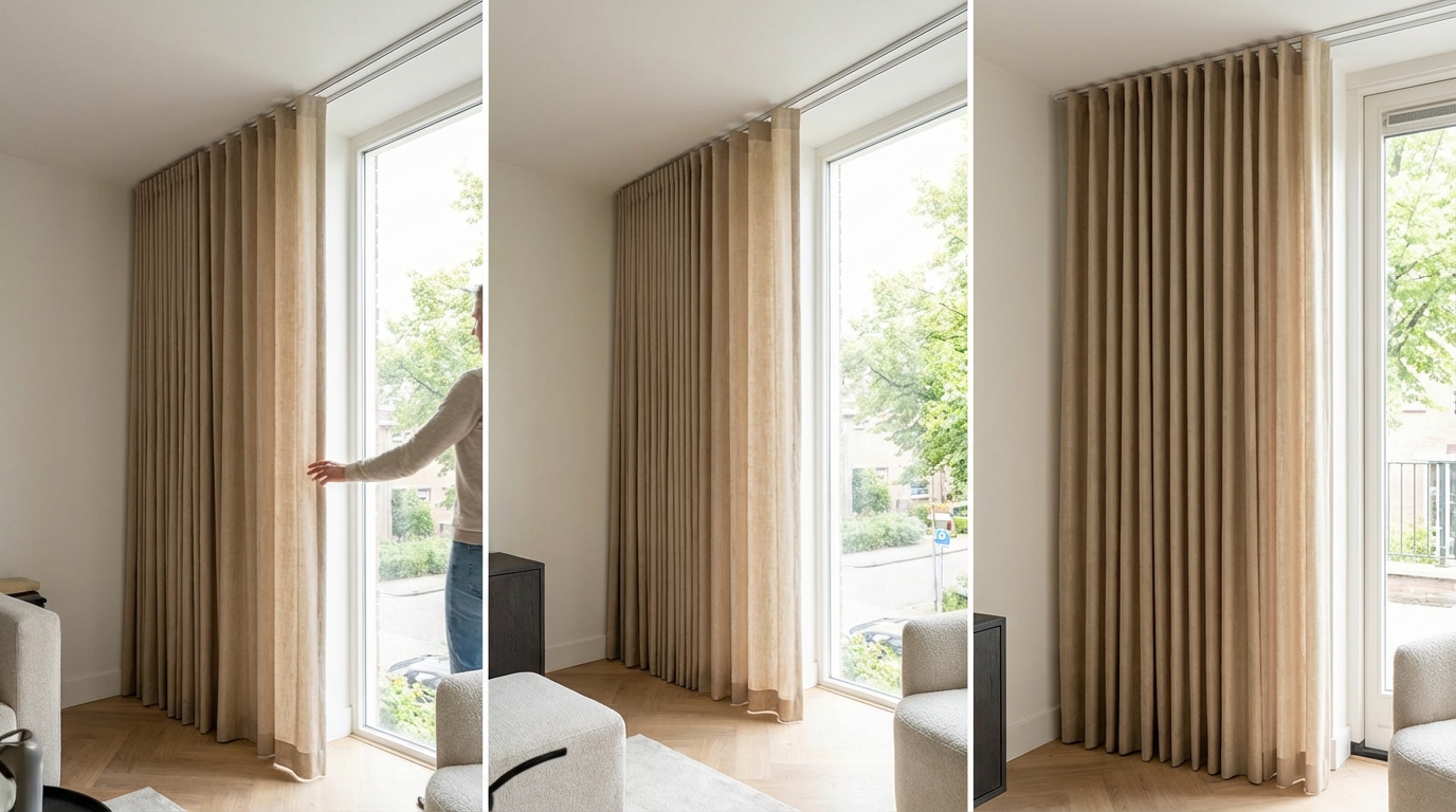 Raamdecoratie Plooi gordijnen