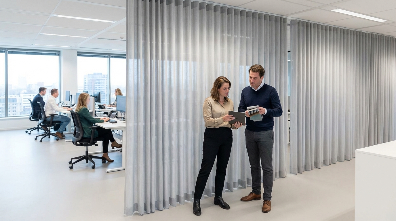 Raamdecoratie Projectinrichting gordijnen