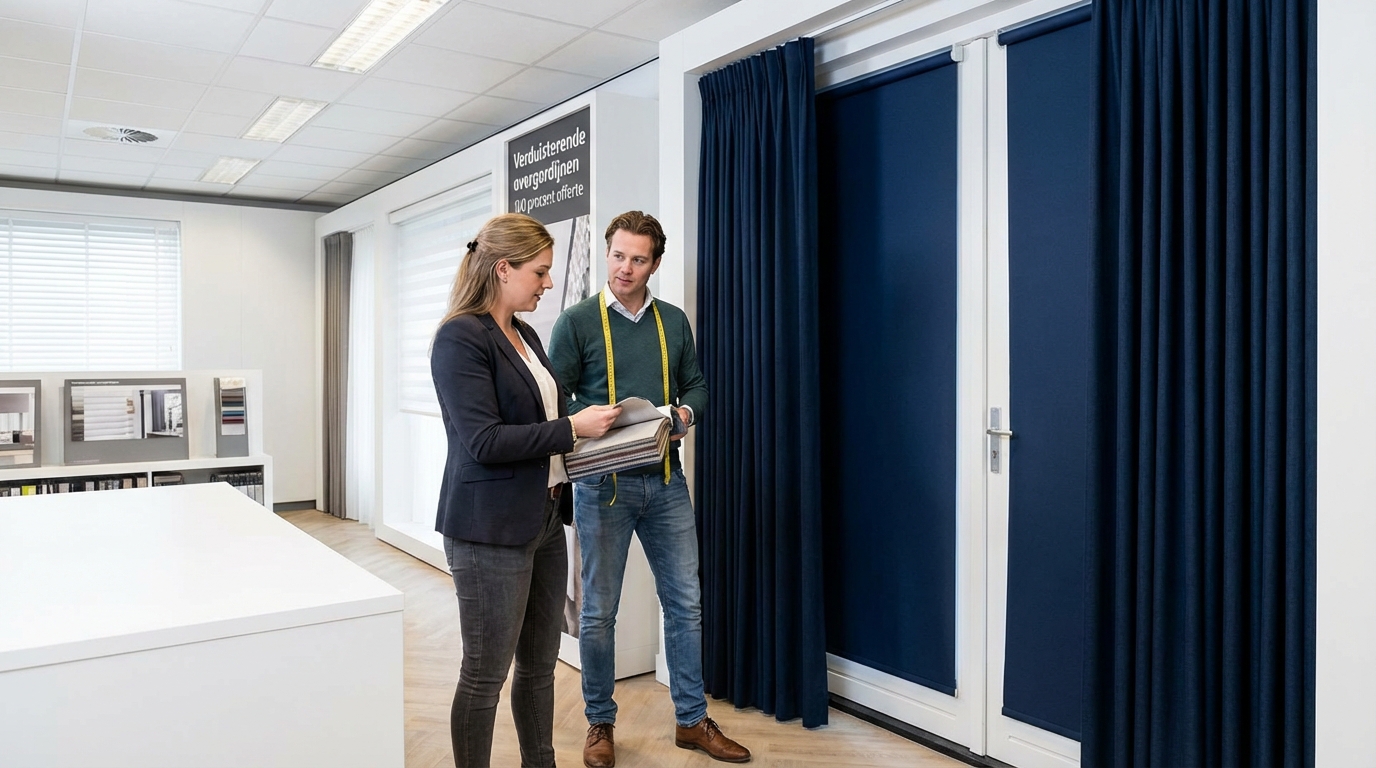 Raamdecoratie Verduisterende overgordijnen 100 procent offerte