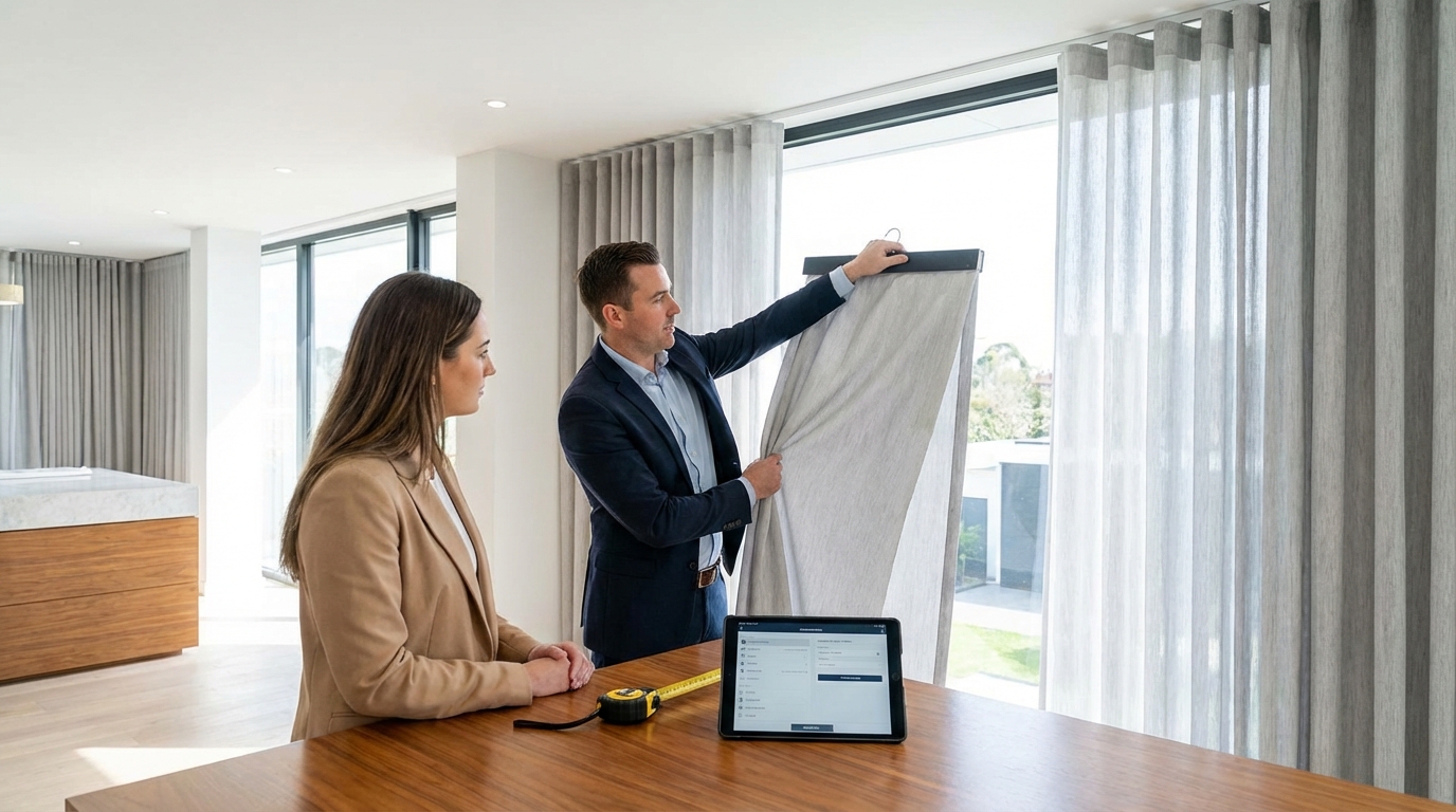 Raamdecoratie Wave plooi gordijnen op maat offerte