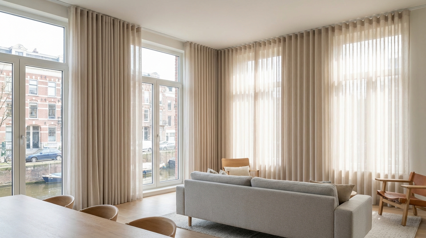 Raamdecoratie Wave plooi gordijnen