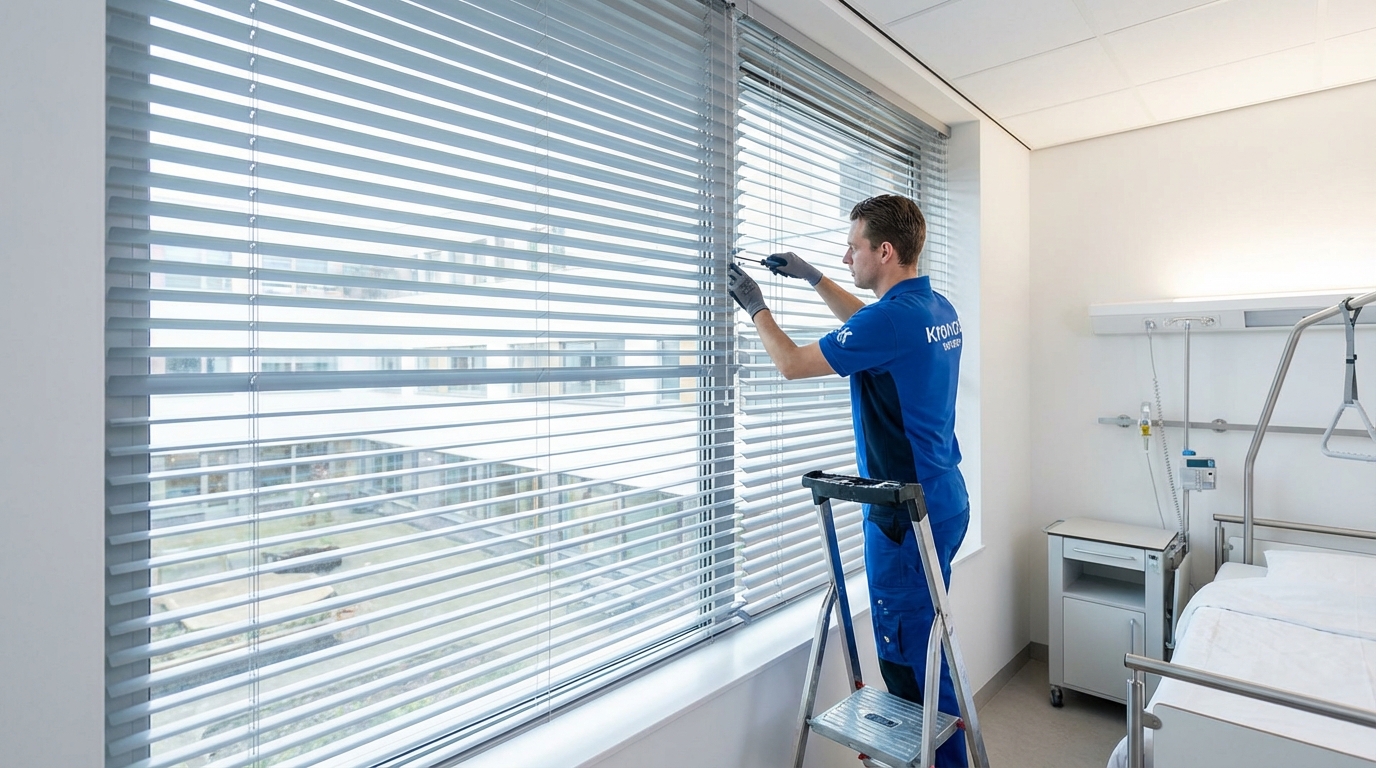 Raamdecoratie Ziekenhuis jaloezieën