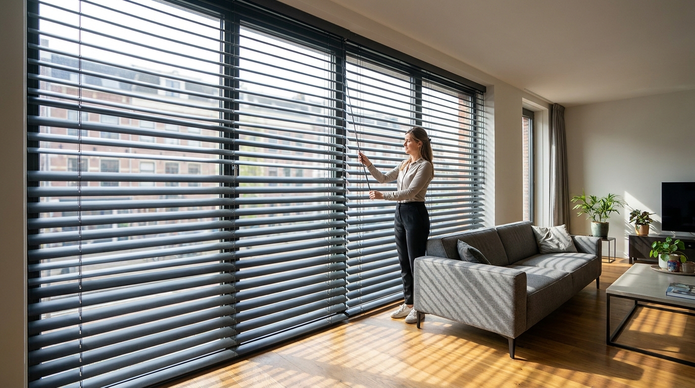 Raamdecoratie Aluminium jaloezie 50mm