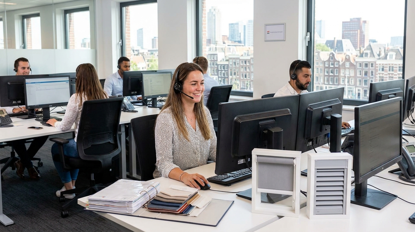 Raamdecoratie Callcenter raamdecoratie
