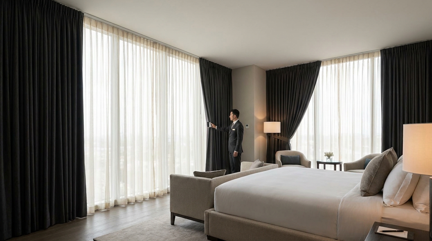 Raamdecoratie Hotel raamdecoratie