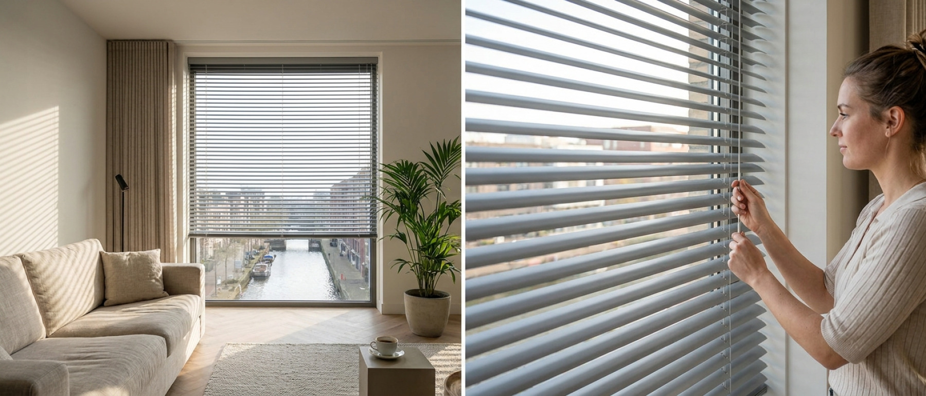 Raamdecoratie Aluminium jaloezieën op maat bestellen