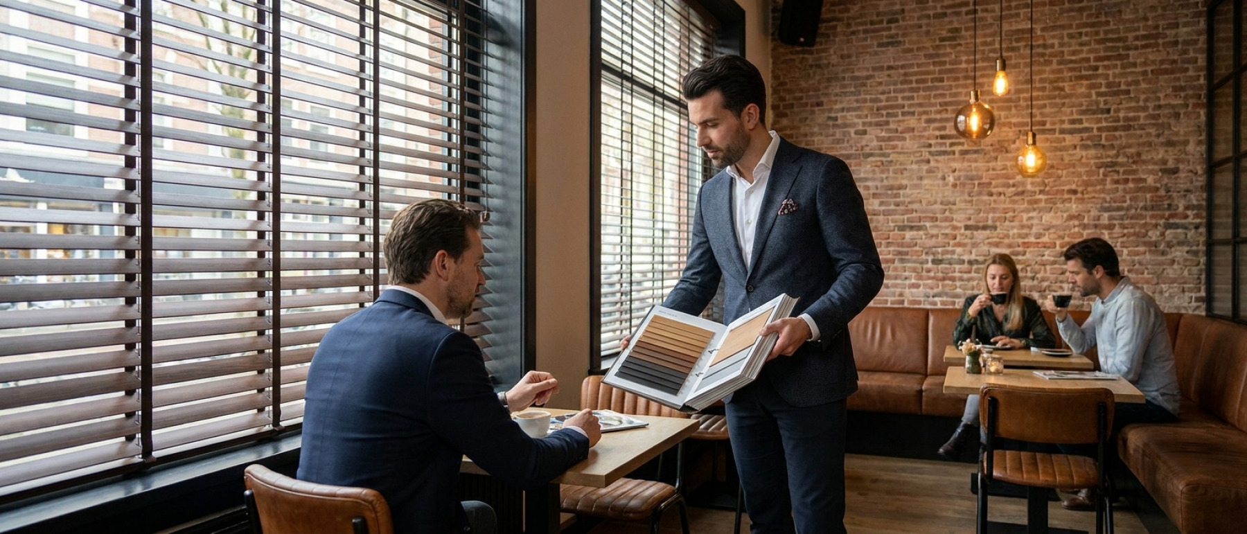Raamdecoratie Jaloezieën voor horeca