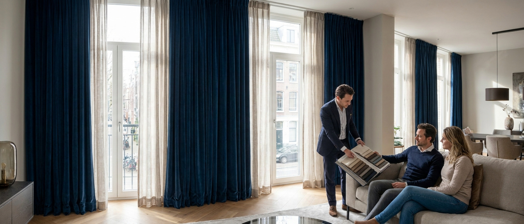 Raamdecoratie Overgordijnen inclusief voering op maat