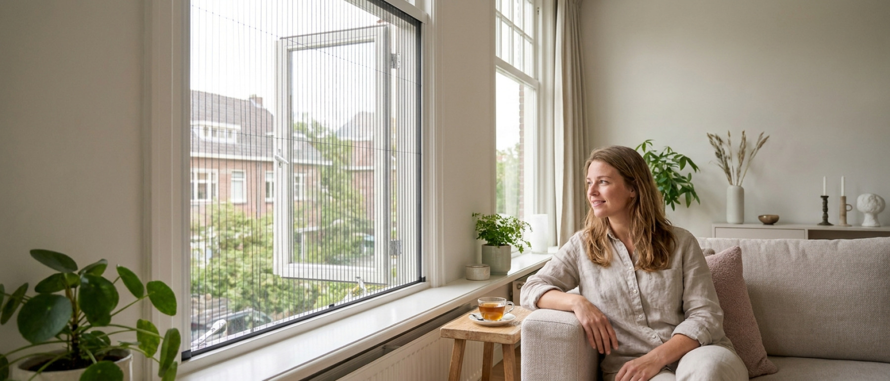 Raamdecoratie 7 redenen waarom goede insectenwering bijdraagt aan rust, lucht en leefcomfort.
