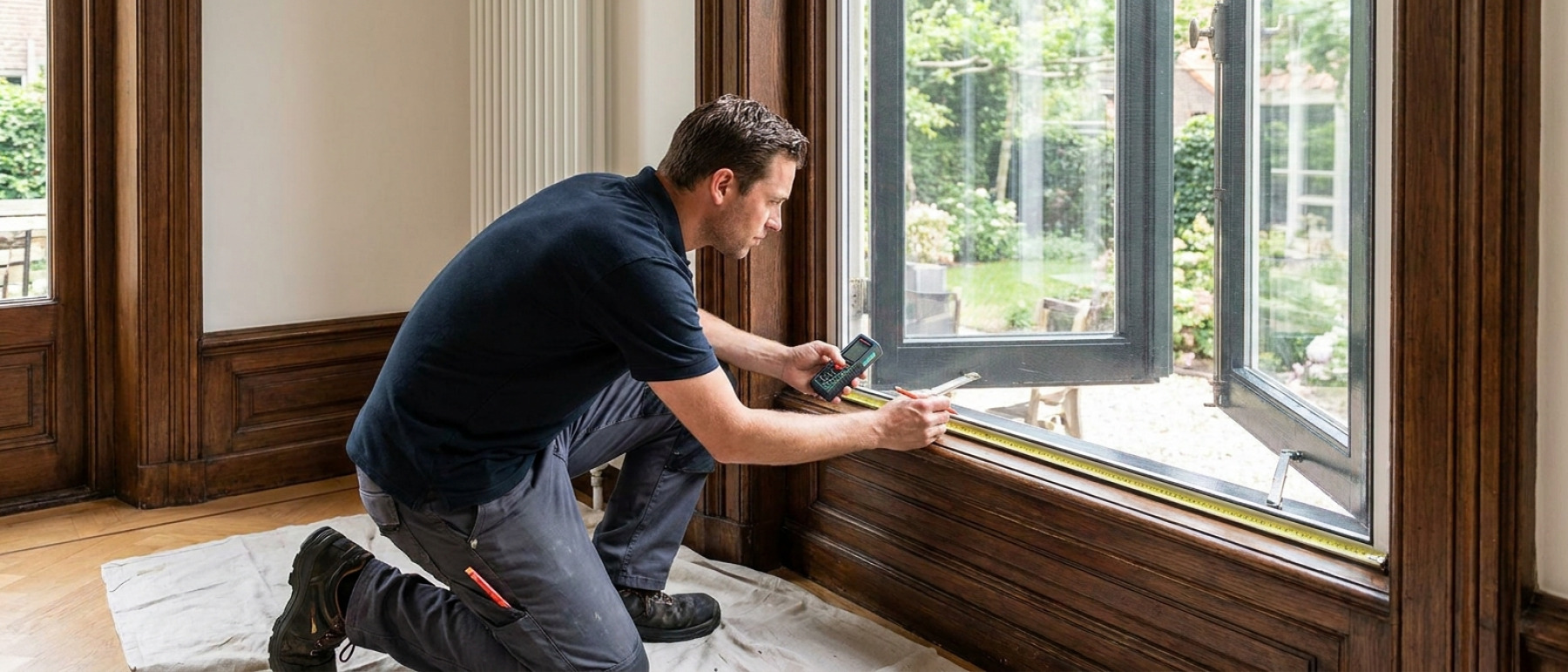 Raamdecoratie Hoe werkt een voorzethor bij houten kozijnen met afwijkende maten en details?