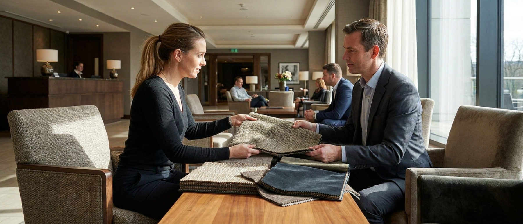 Raamdecoratie Hoe kies je slijtvaste gordijnstoffen voor hotels, kantoren en wachtruimtes?